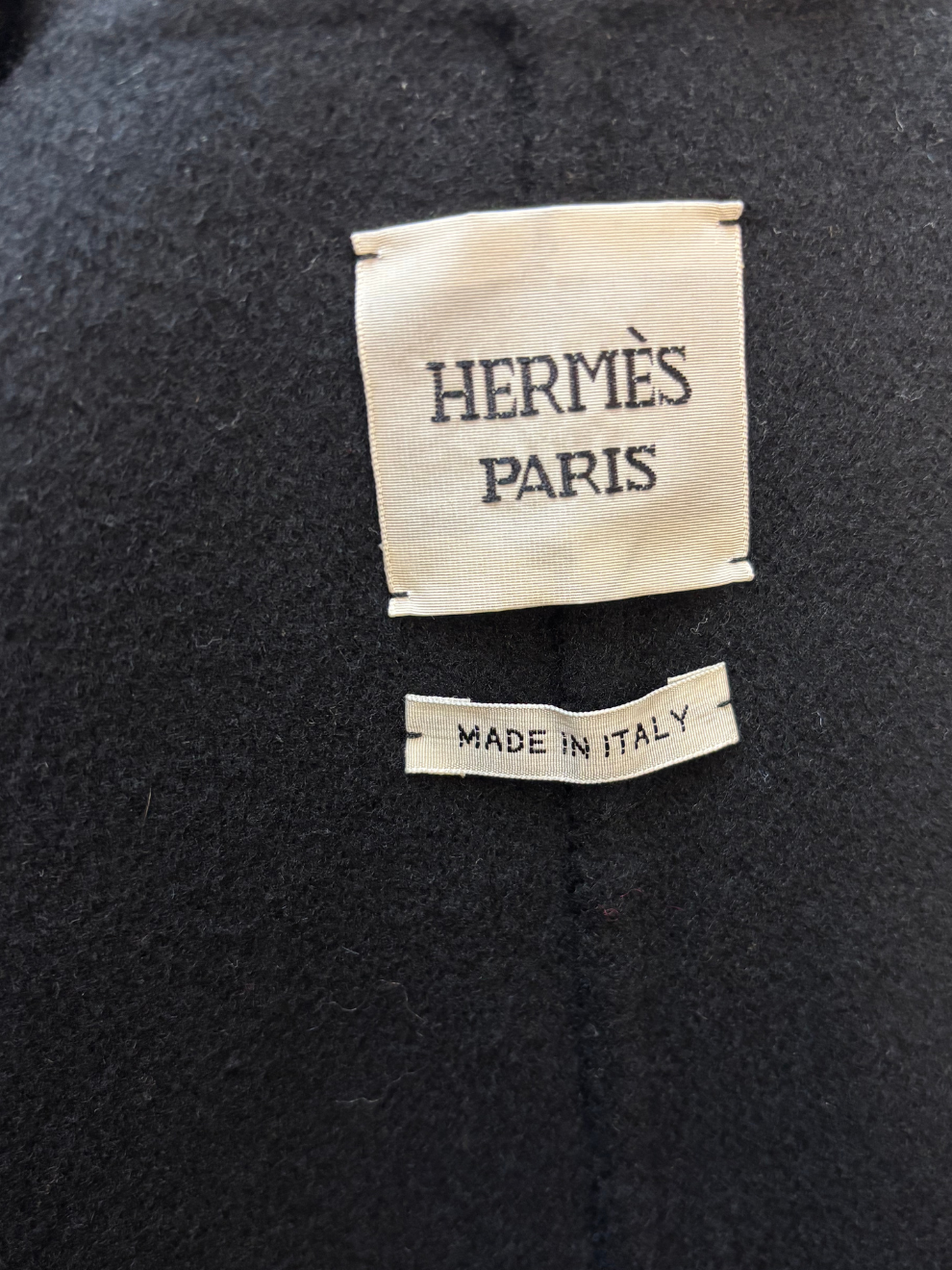 Dunkelblauer Kaschmir-Mantel von Hermès