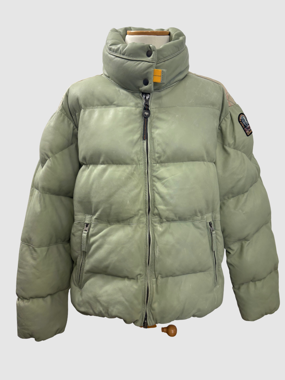 Mintgrüner Lederblouson von Parajumpers