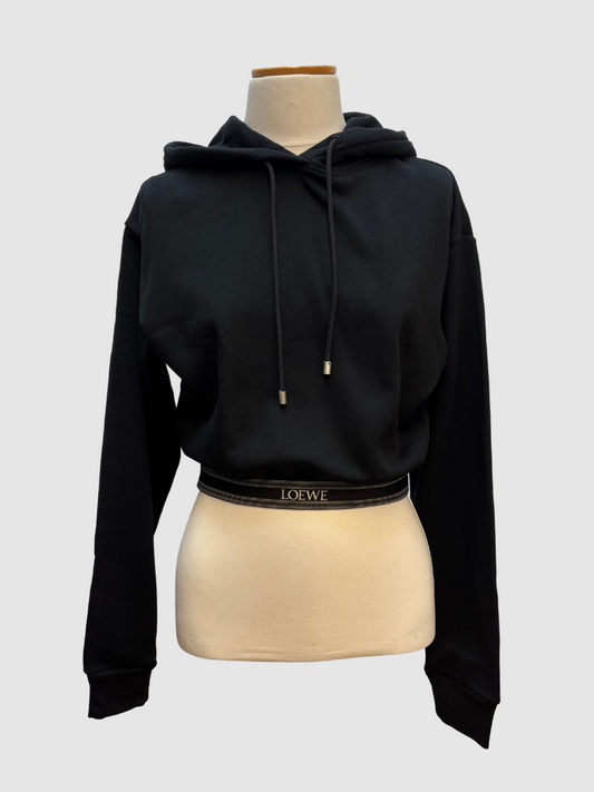 Schwarzer cropped Hoodie von Loewe