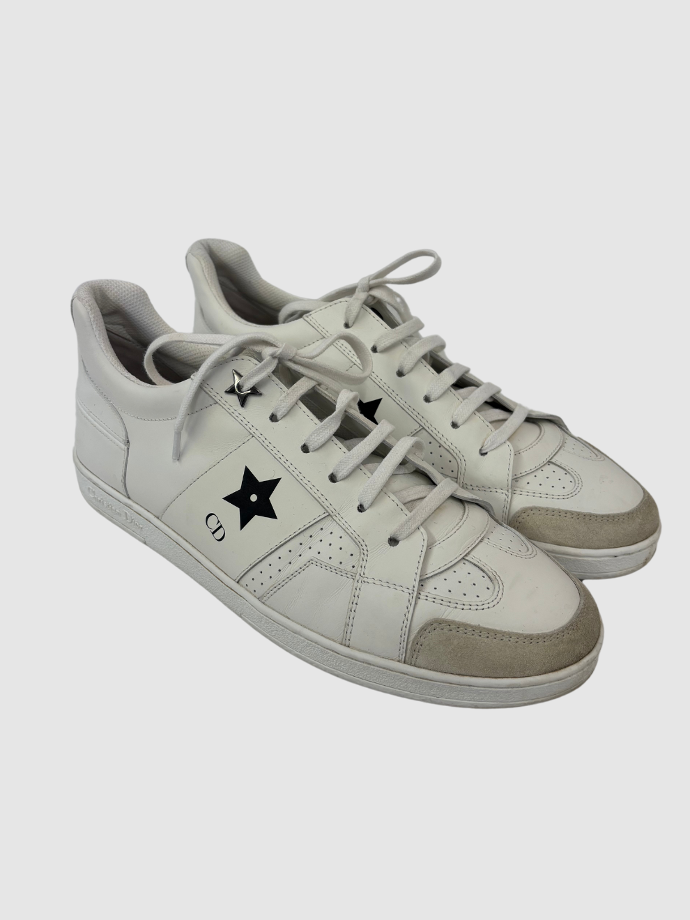 Weißer Dior Star Sneaker mit Velour-Kappe