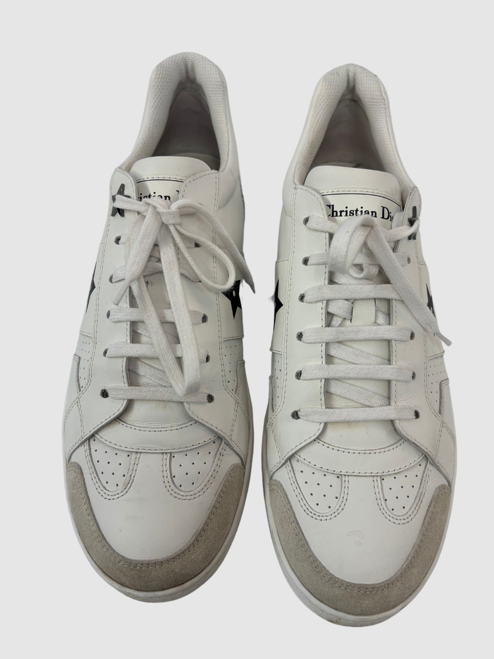 Weißer Dior Star Sneaker mit Velour-Kappe