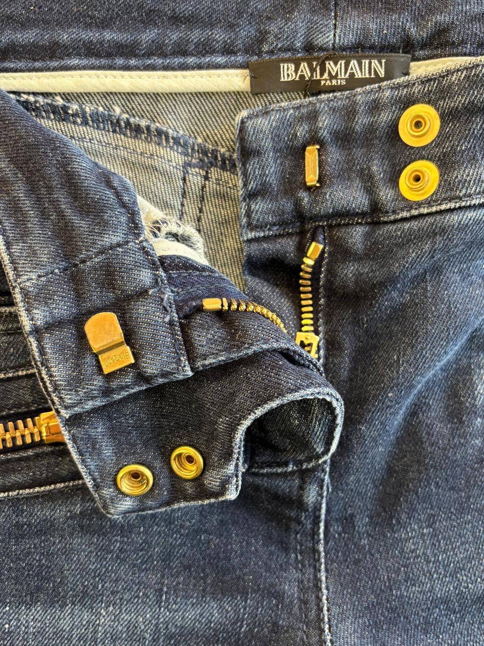 Blaue Slim-Jeans von Balmain