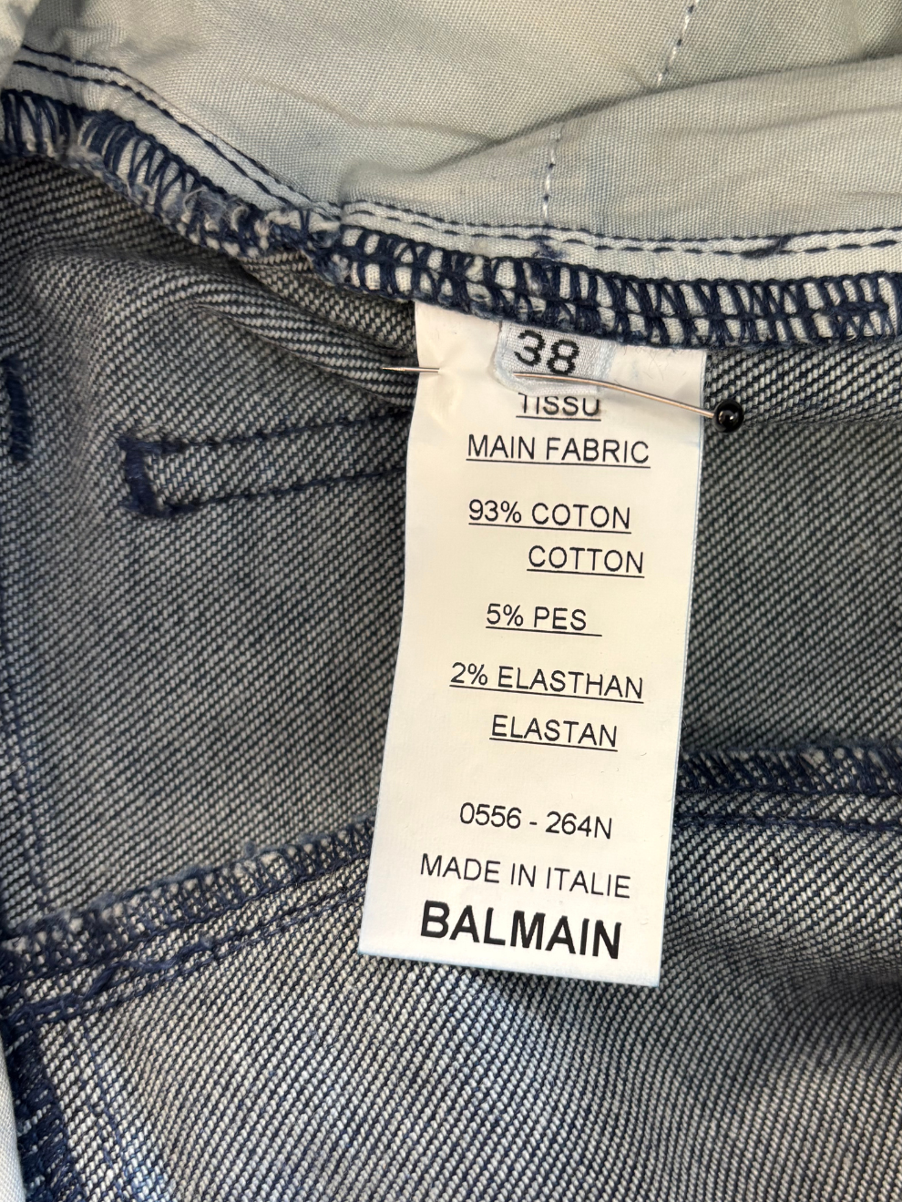 Blaue Slim-Jeans von Balmain
