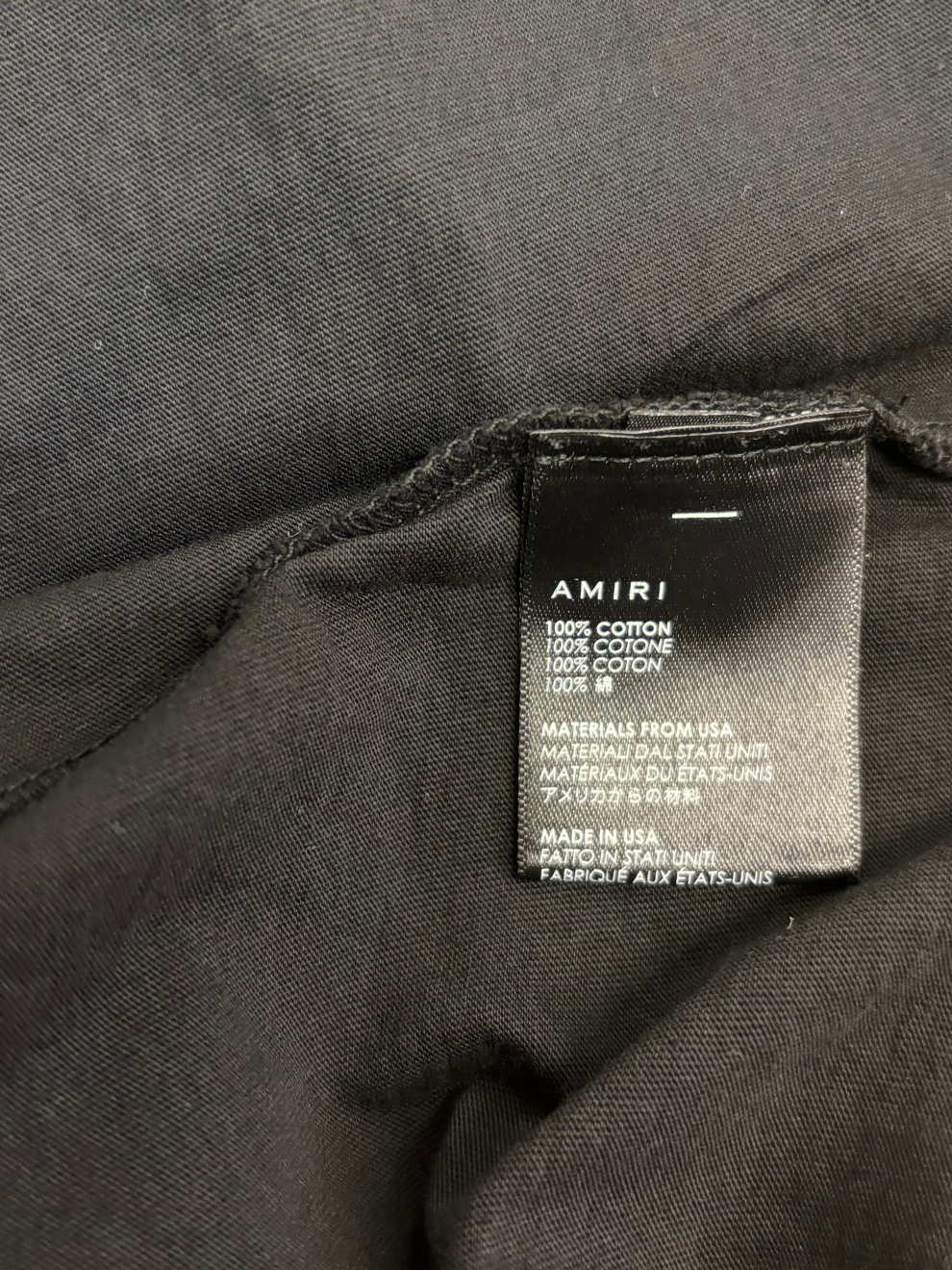 Schwarzes T-Shirt mit Logoprint von Amiri
