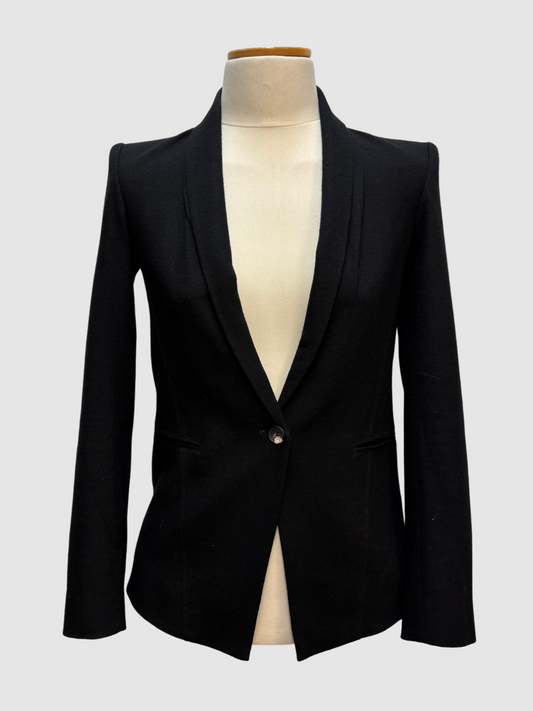 Schwarzer Woll-Blazer von Helmut Lang
