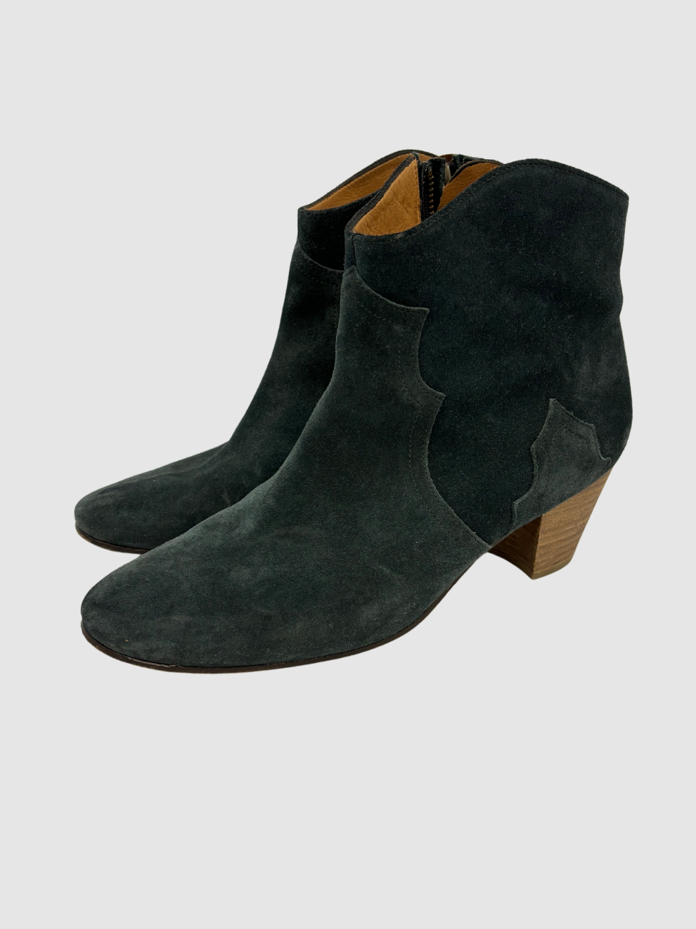 Dunkelgrüne Wildleder-Stiefeletten von Isabel Marant Étoile