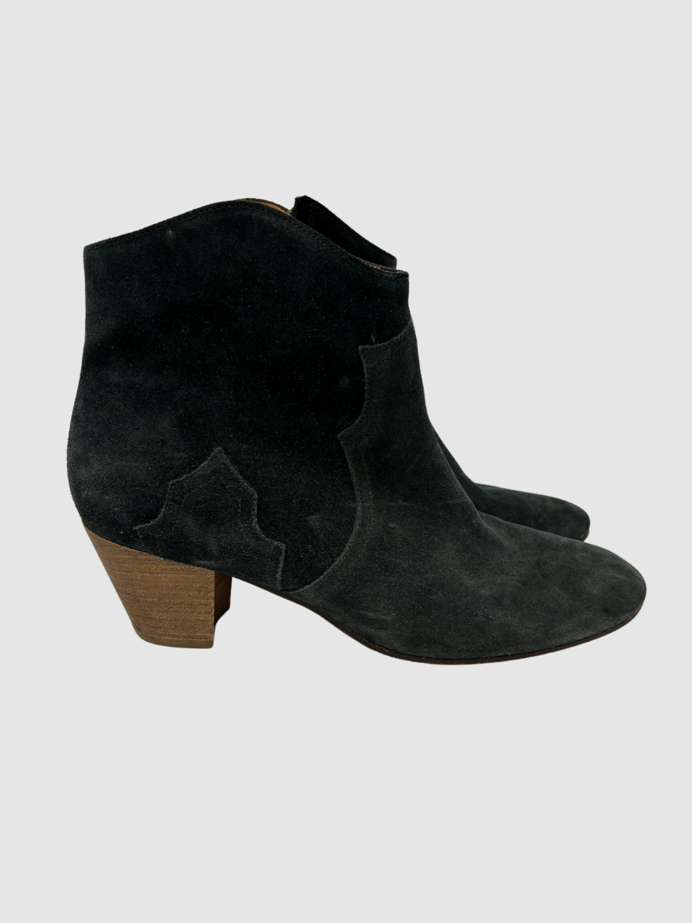 Dunkelgrüne Wildleder-Stiefeletten von Isabel Marant Étoile