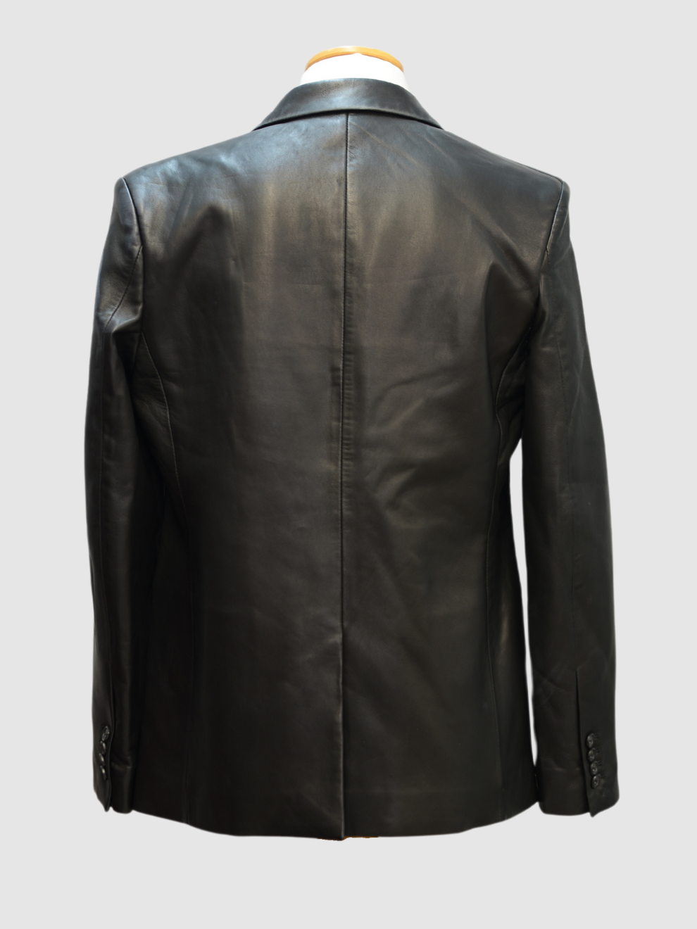 Schwarzer Lederblazer von Helmut Lang