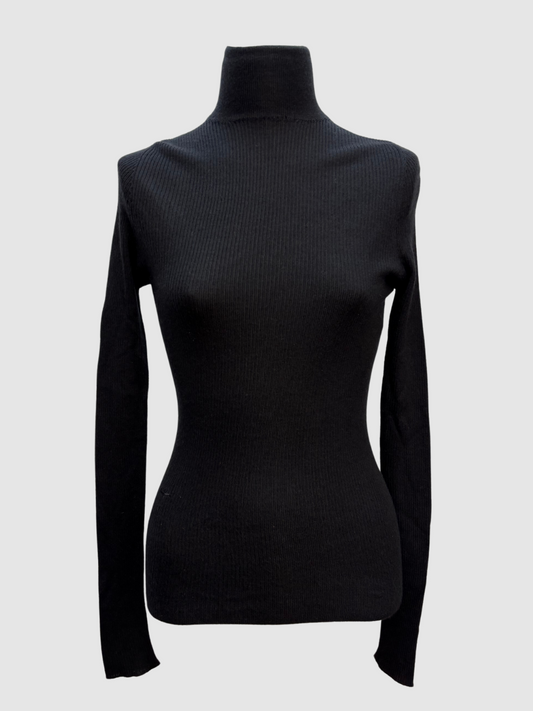 Schwarzer Ripp-Strickrolli von Christian Dior