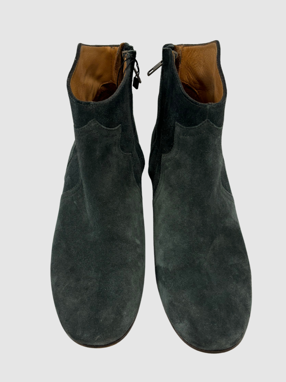 Dunkelgrüne Wildleder-Stiefeletten von Isabel Marant Étoile