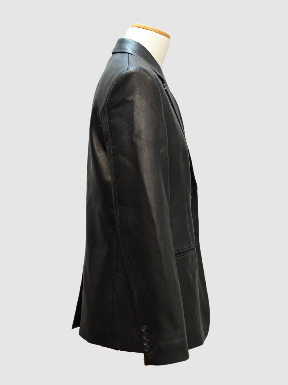 Schwarzer Lederblazer von Helmut Lang