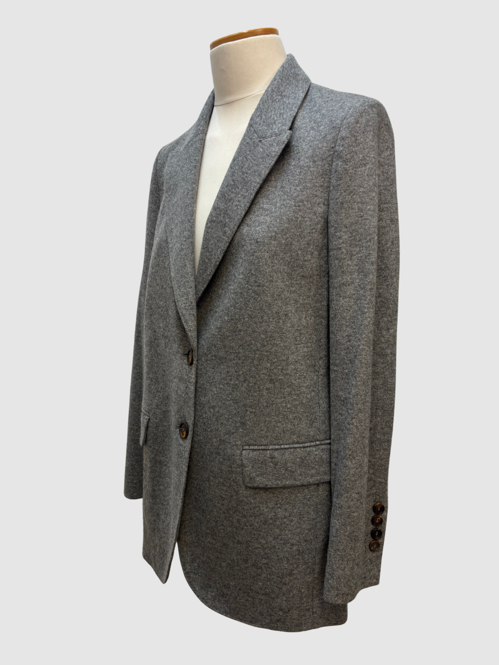 Grauer Kaschmir-Blazer von Brunello Cucinelli