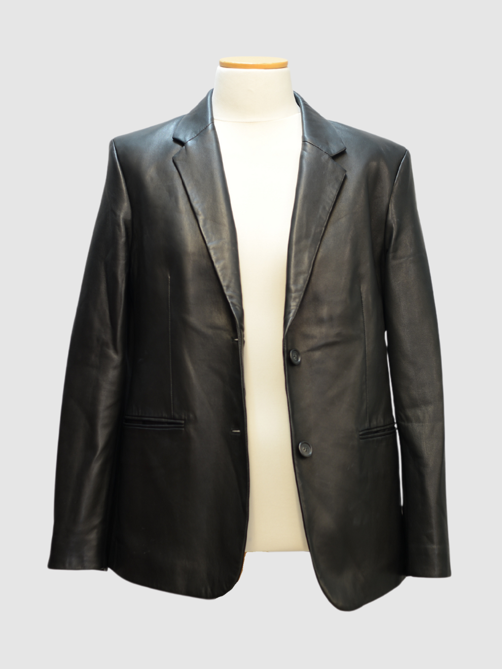 Schwarzer Lederblazer von Helmut Lang