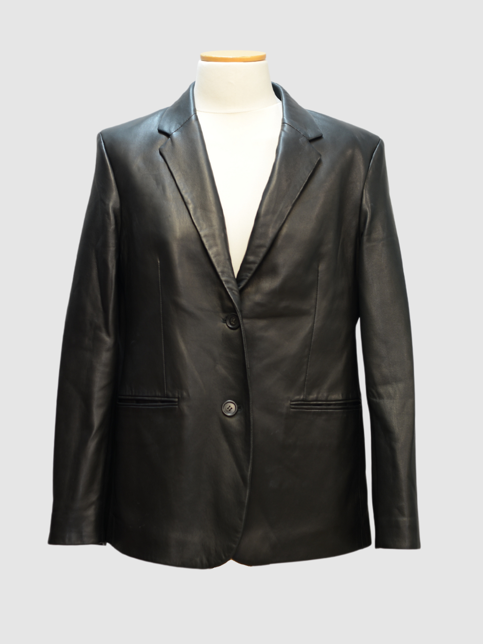 Schwarzer Lederblazer von Helmut Lang