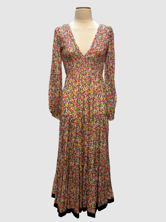 Bunt geblümtes Maxikleid von Rixo