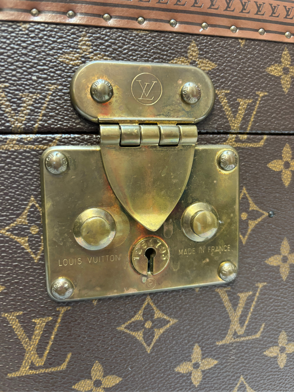 Brauner Vintage-Koffer Monogram von Louis Vuitton