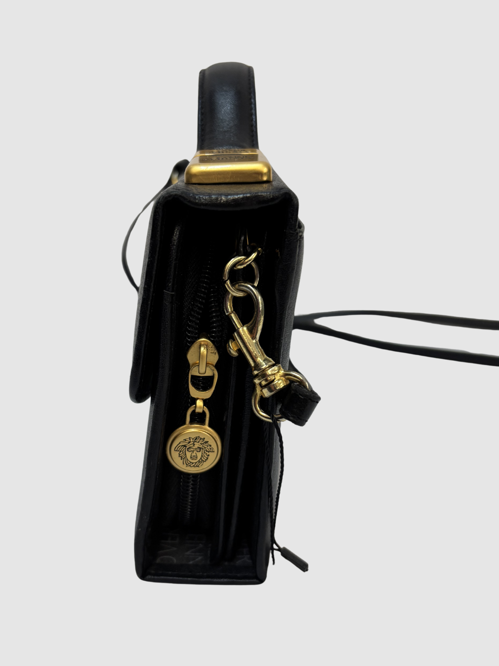 Schwarze Vintage Schultertasche von Gianni Versace