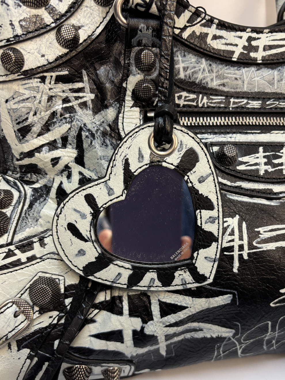 Schwarze Balenciaga Neo Cagole City Graffiti