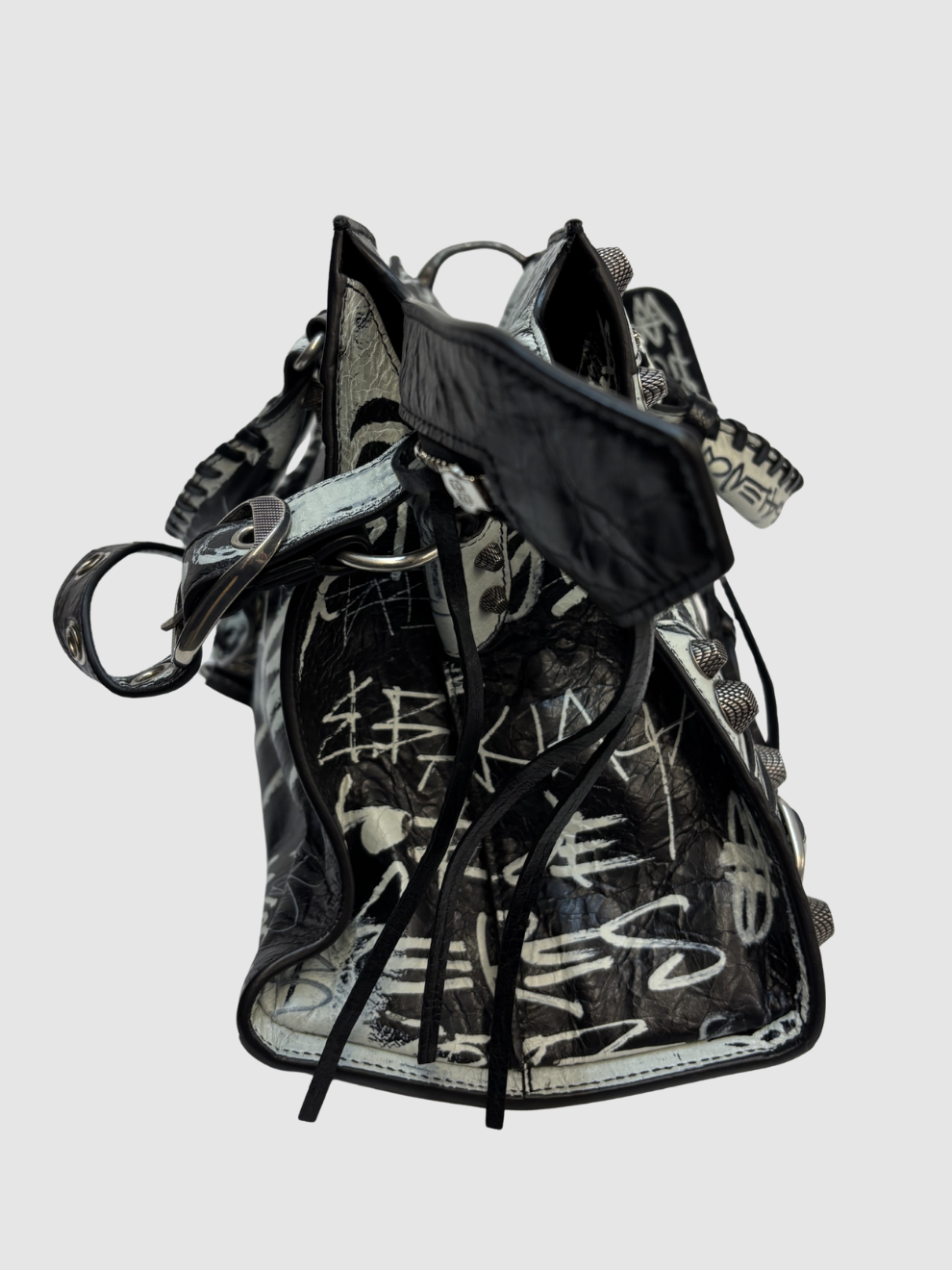 Schwarze Balenciaga Neo Cagole City Graffiti