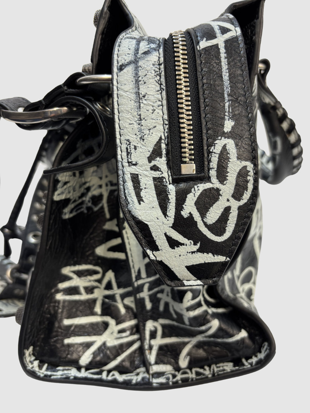 Schwarze Balenciaga Neo Cagole City Graffiti