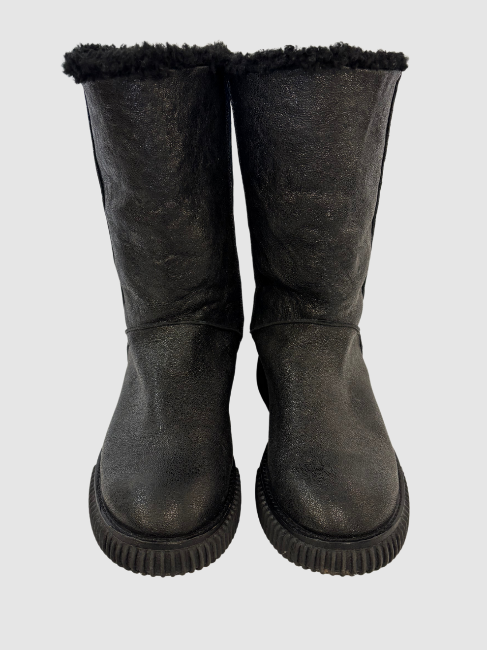 Schwarz-glitzernde Winterboots von Moncler