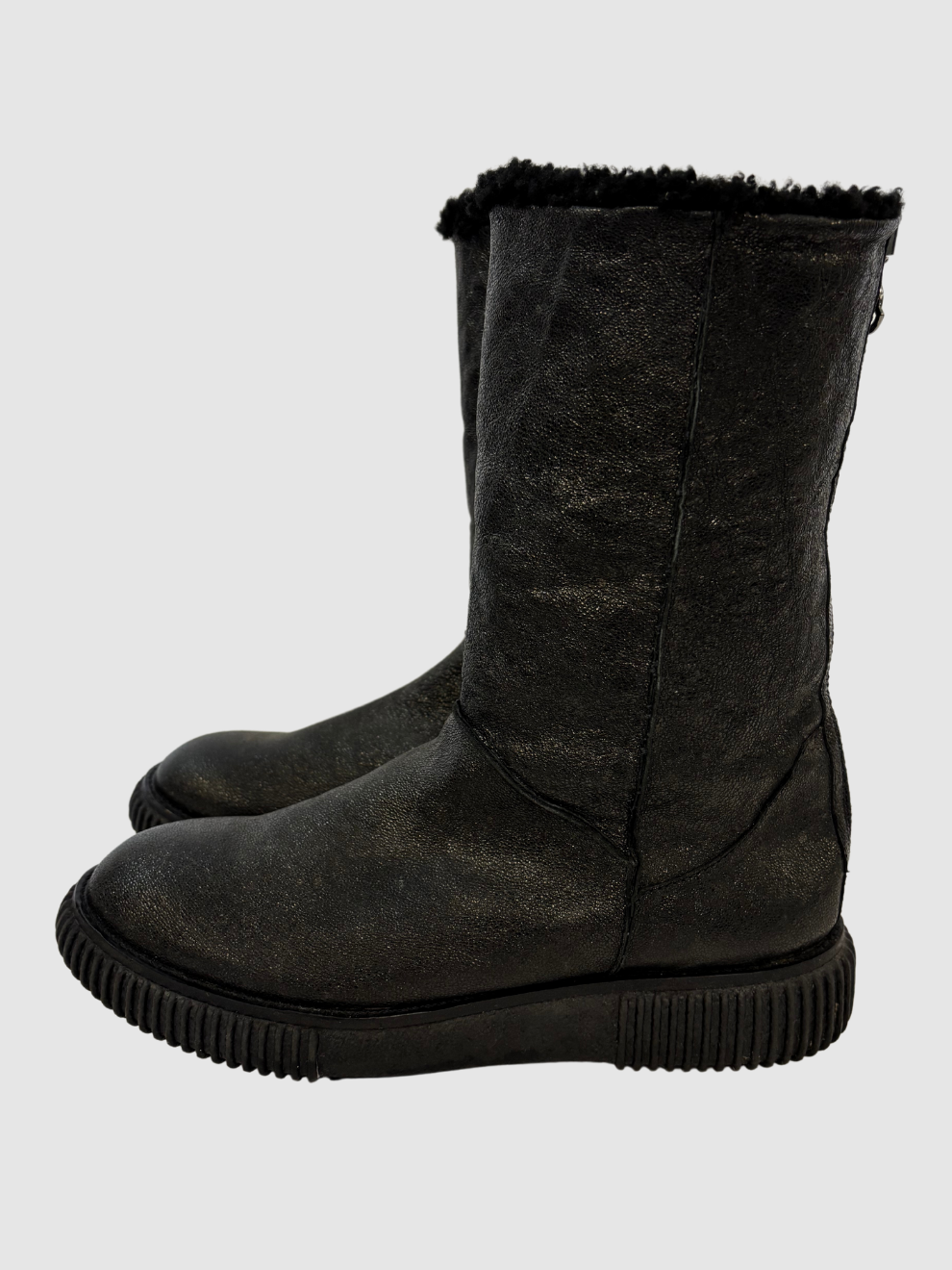 Schwarz-glitzernde Winterboots von Moncler