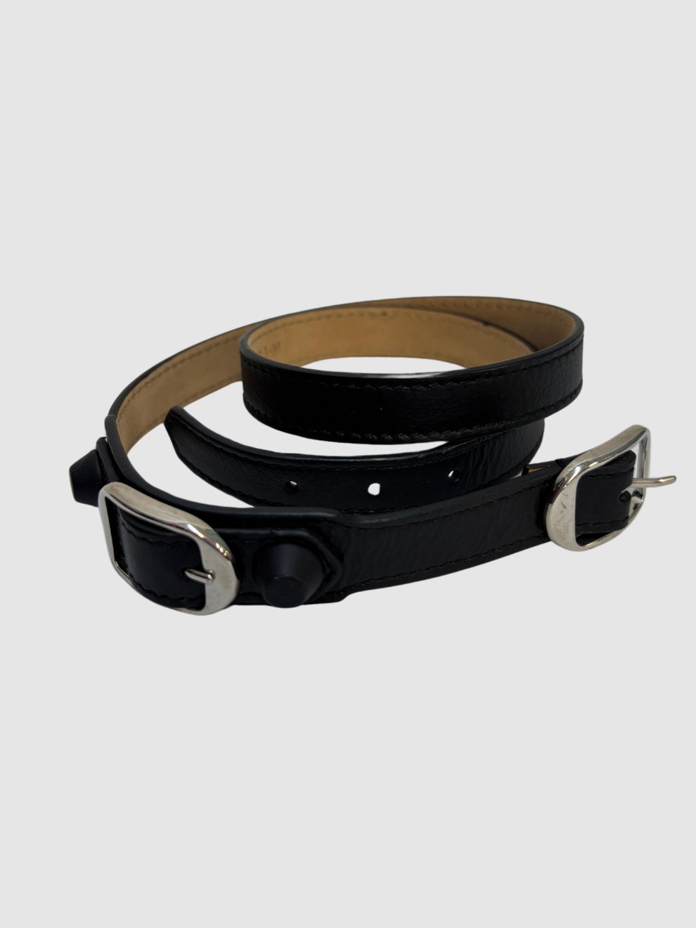 Schwarzes Lederarmband von Balenciaga