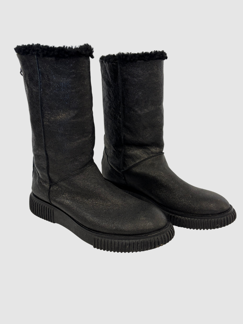 Schwarz-glitzernde Winterboots von Moncler