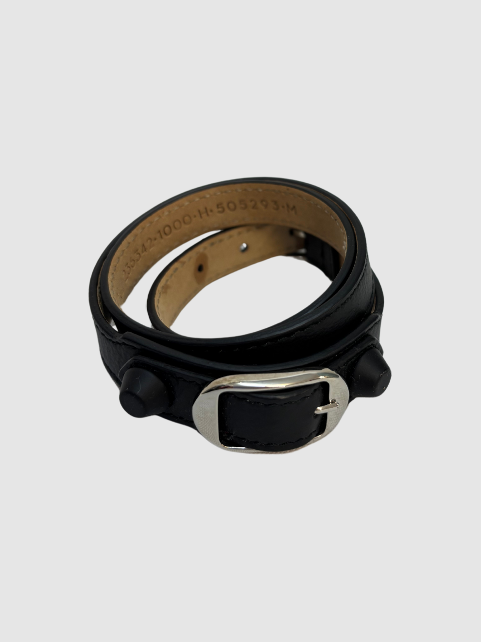 Schwarzes Lederarmband von Balenciaga