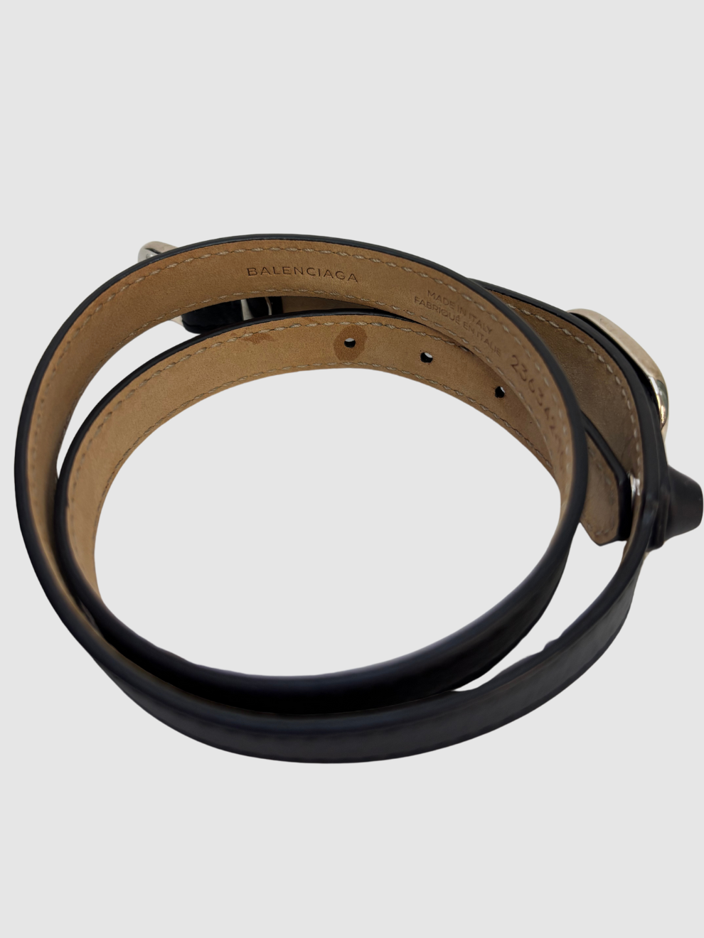 Schwarzes Lederarmband von Balenciaga