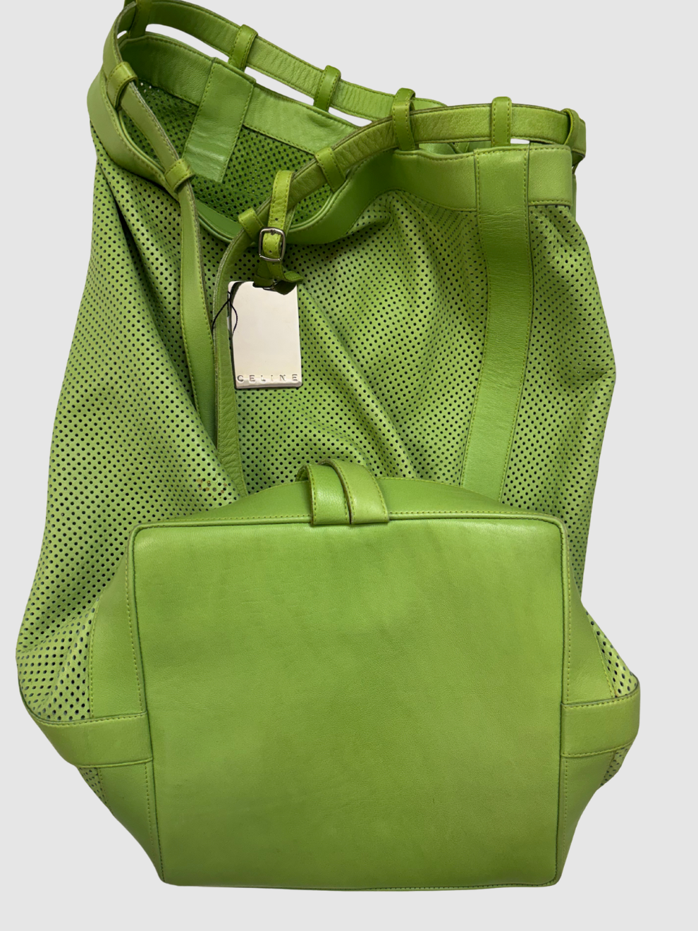 Grüne Vintage Céline Bucket Bag