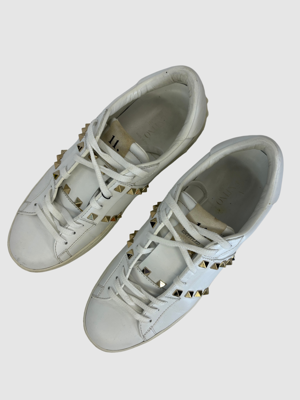 Weiße Rockstud Untitled Sneaker von Valentino Garavani