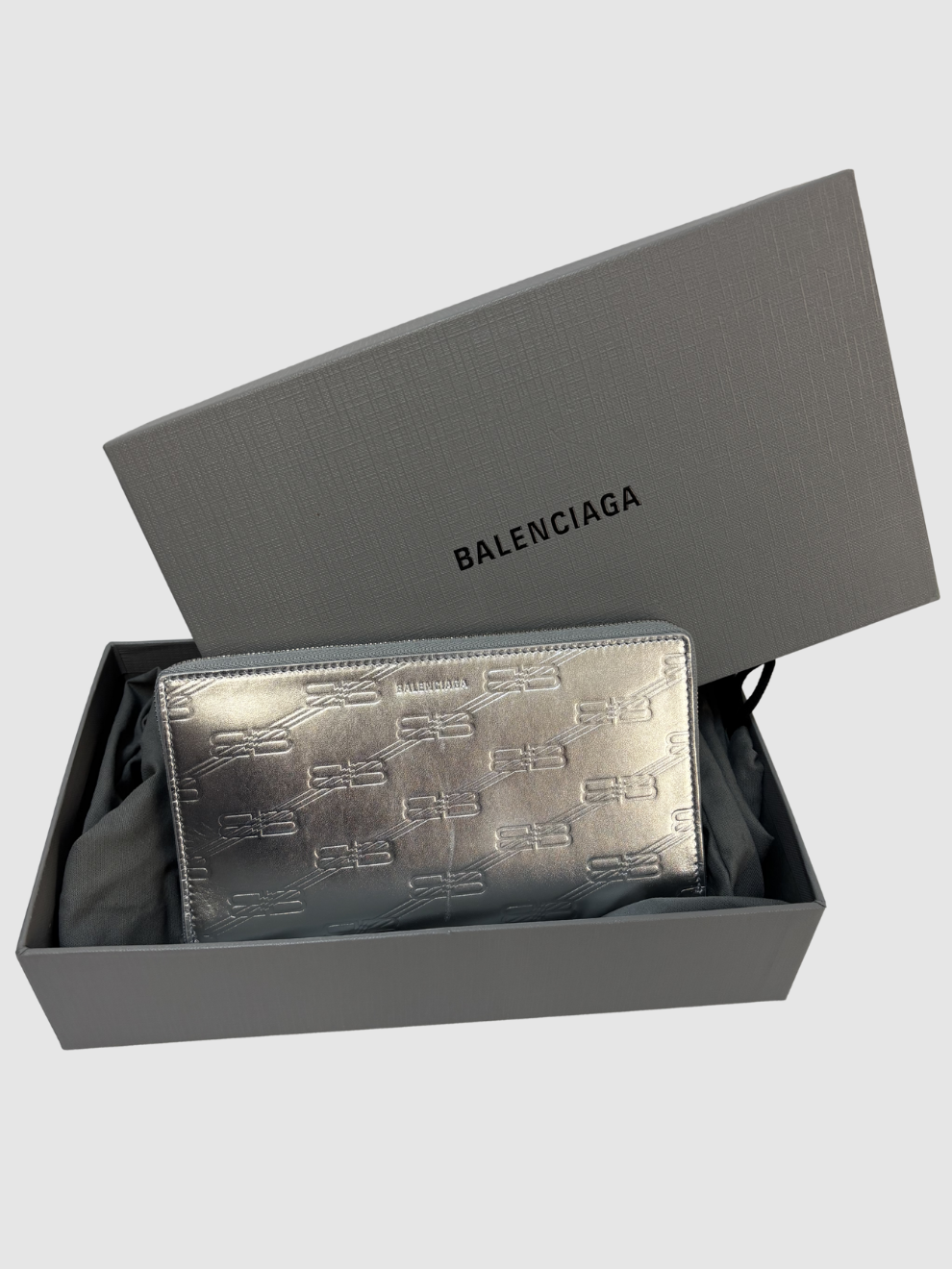 Silberfarbenes Portemonnaie von Balenciaga