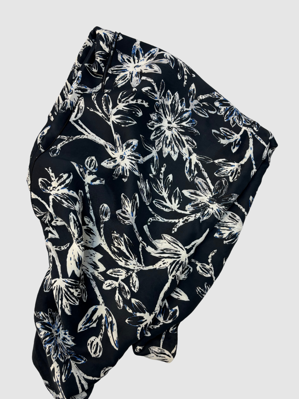 Nachtblauer Schal mit Blumenprint von Balenciaga