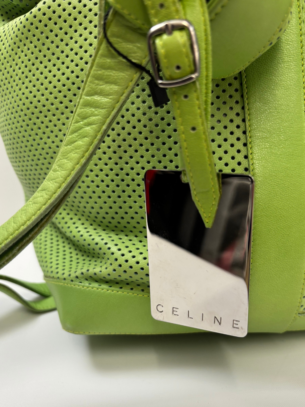 Grüne Vintage Céline Bucket Bag
