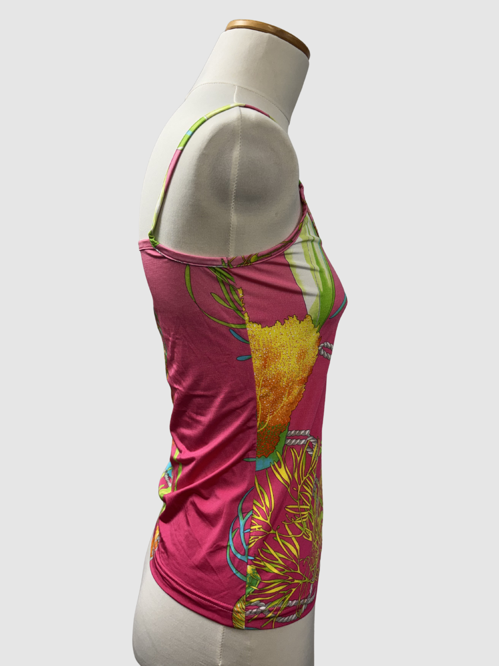 Pink-buntes Vintage-Top von Iris von Arnim
