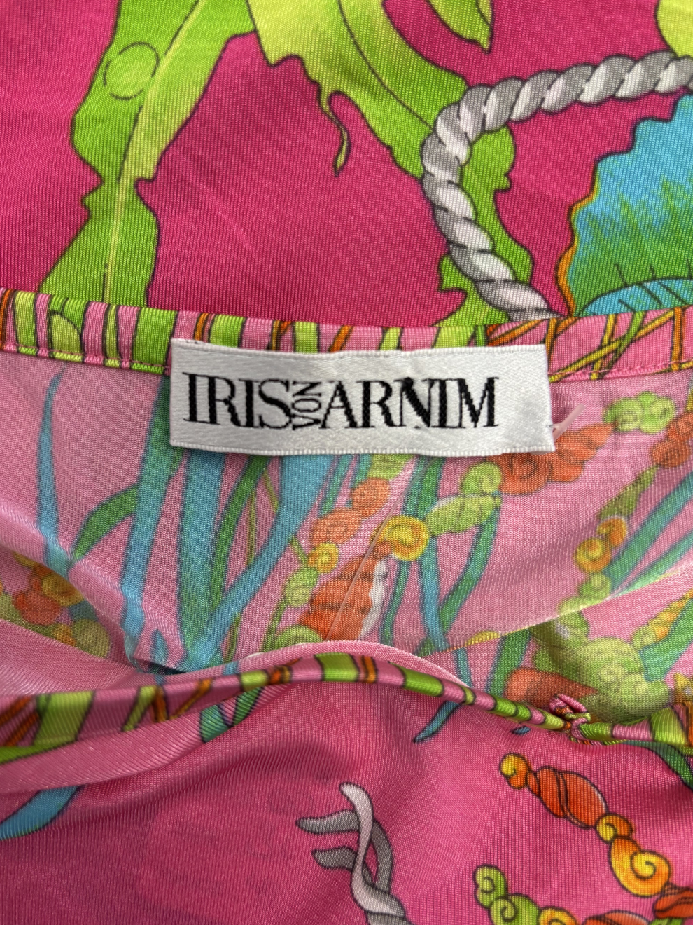 Pink-buntes Vintage-Top von Iris von Arnim