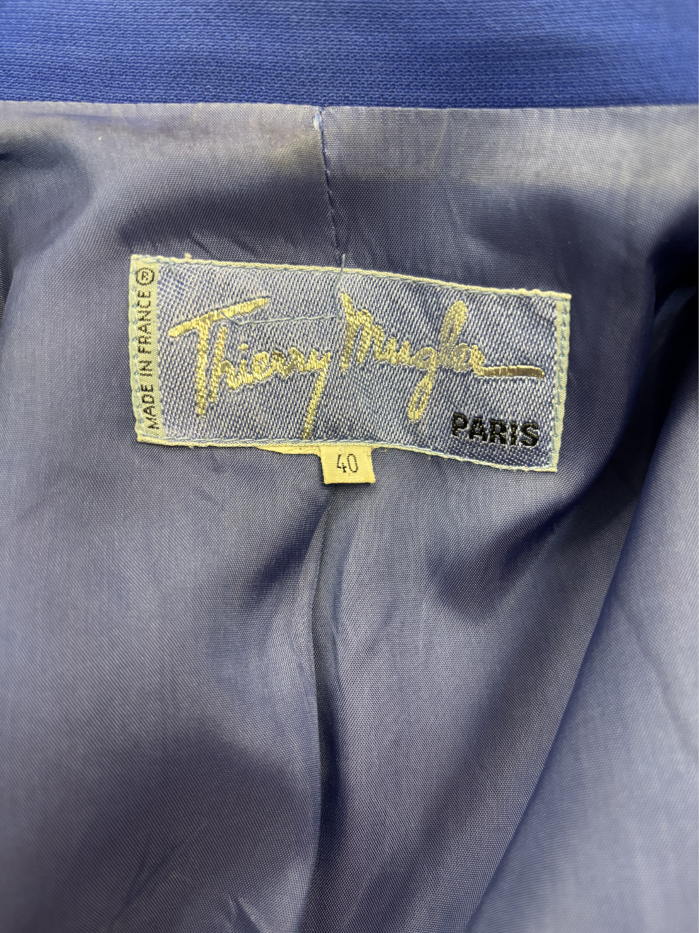 Blauer Vintage Blazer von Thierry Mugler