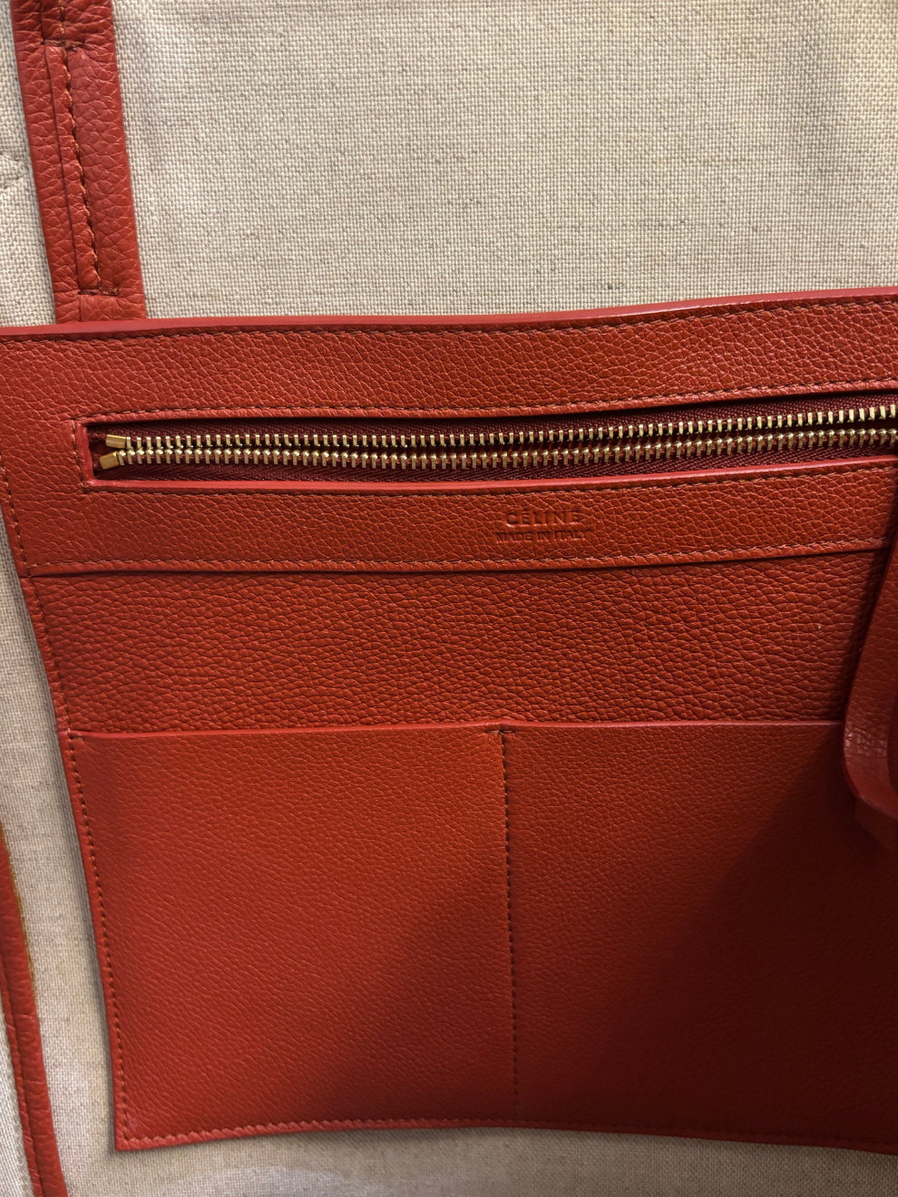 Rostbraune Cabas Phantom Tote von Celine