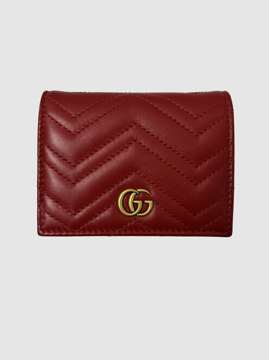 Rote GG Marmont Geldbörse von Gucci
