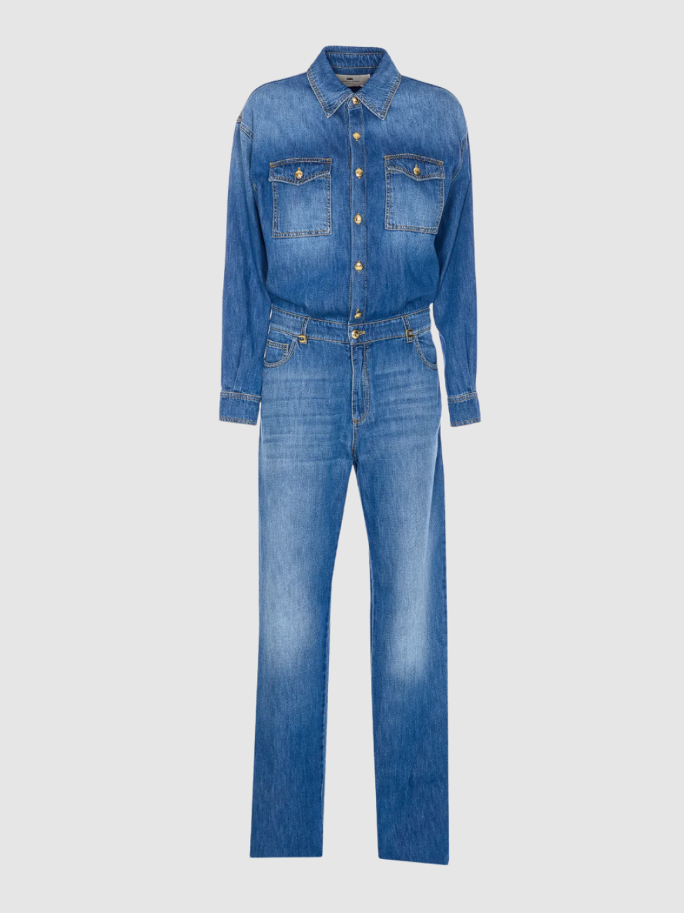 Blauer Jeansjumpsuit von Elisabetta Franchi