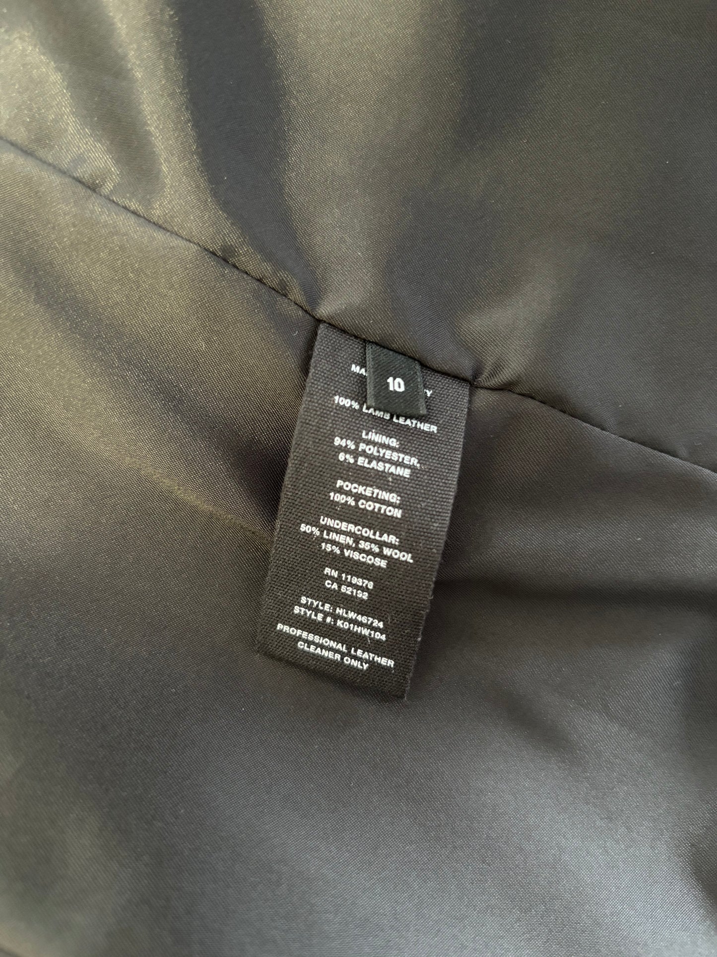 Schwarzer Lederblazer von Helmut Lang