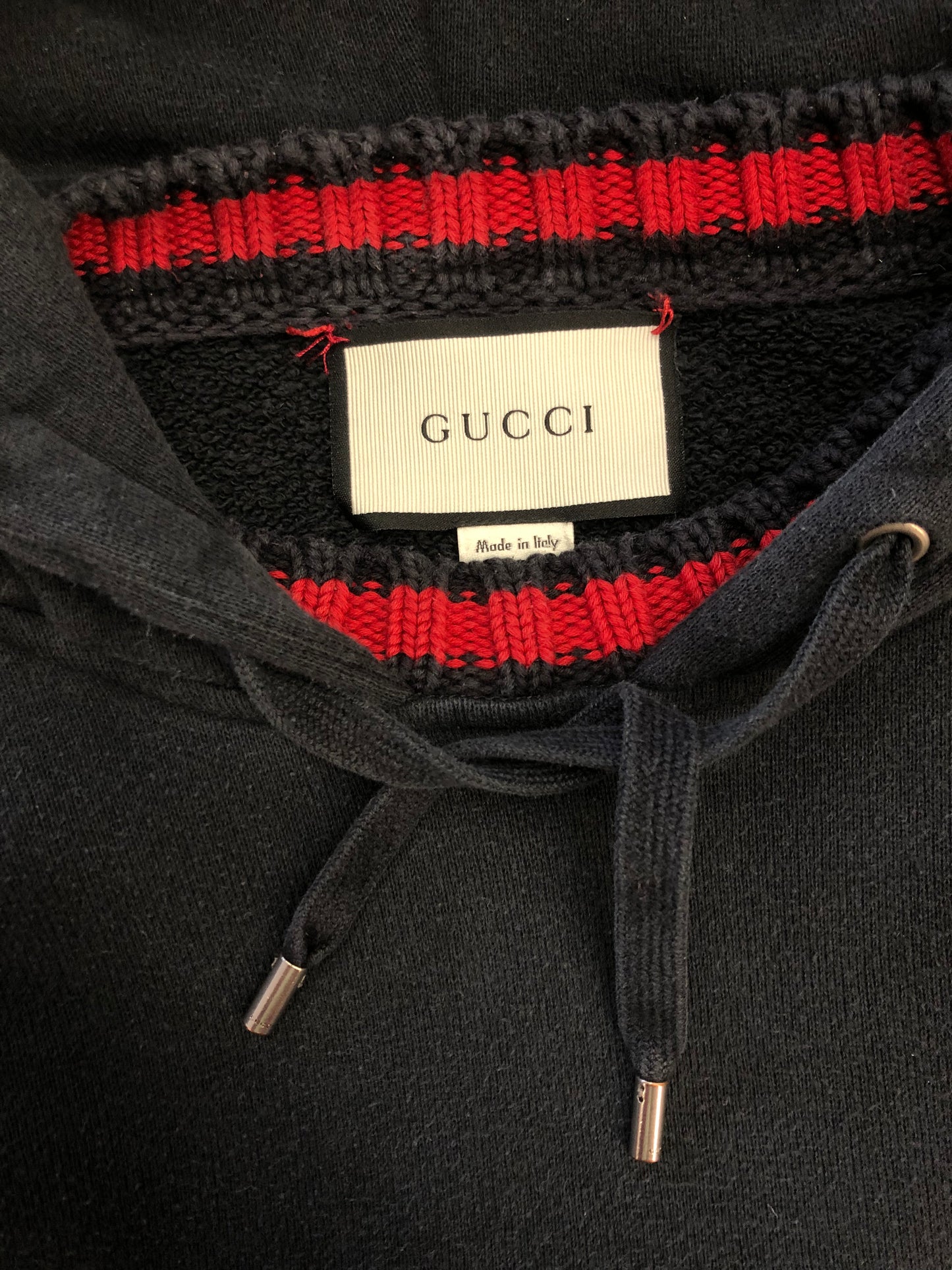 Schwarzer ausgewaschener Hoodie von Gucci