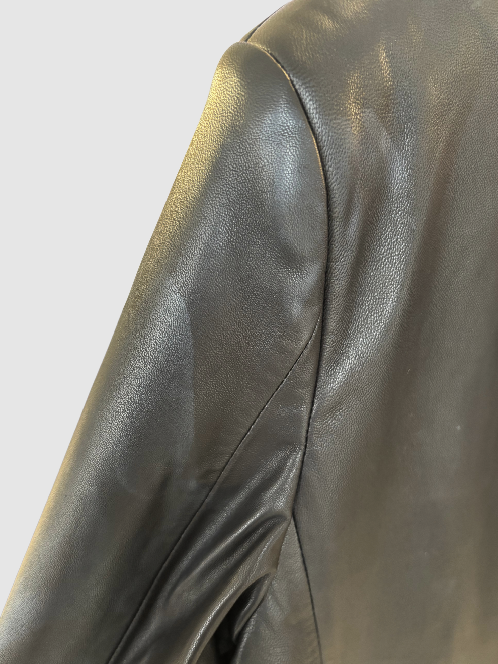 Schwarzer Lederblazer von Helmut Lang