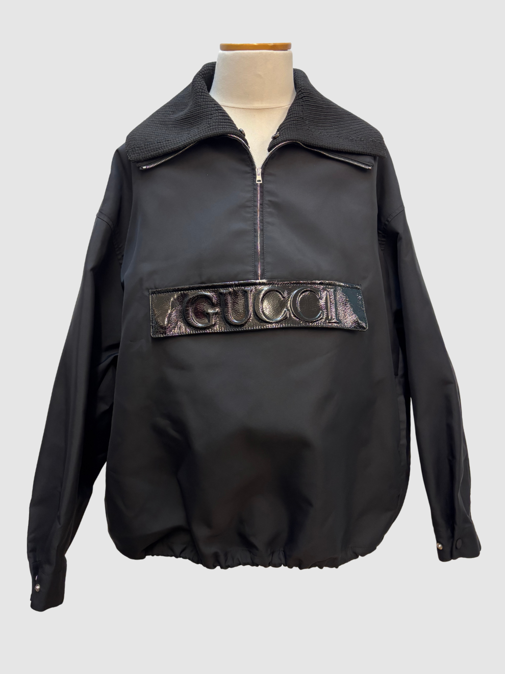 Schwarze Windbreaker Jacke von Gucci