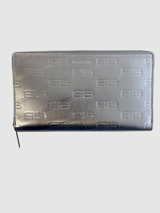 Silberfarbenes Portemonnaie von Balenciaga